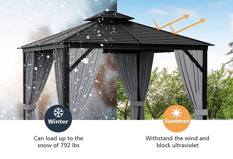 All-Season Double-Roof Gazebo